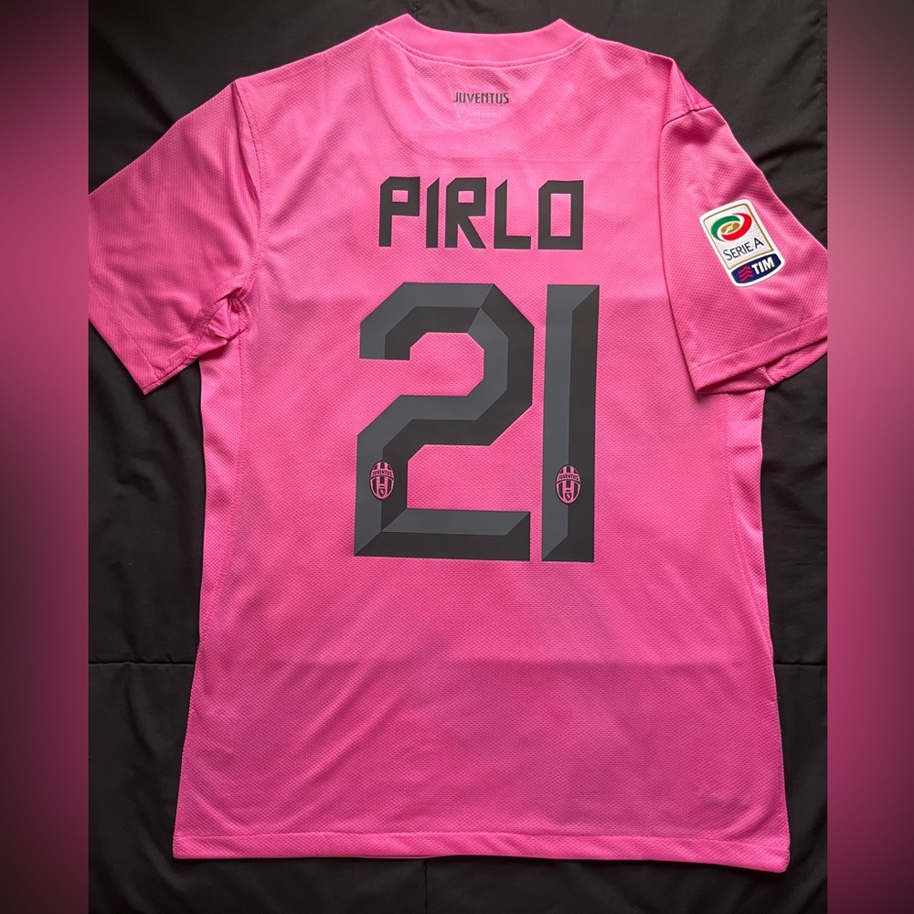 Pirlo #21 2012 Juventus Pink Retro Soccer Jersey M-XL 2013
